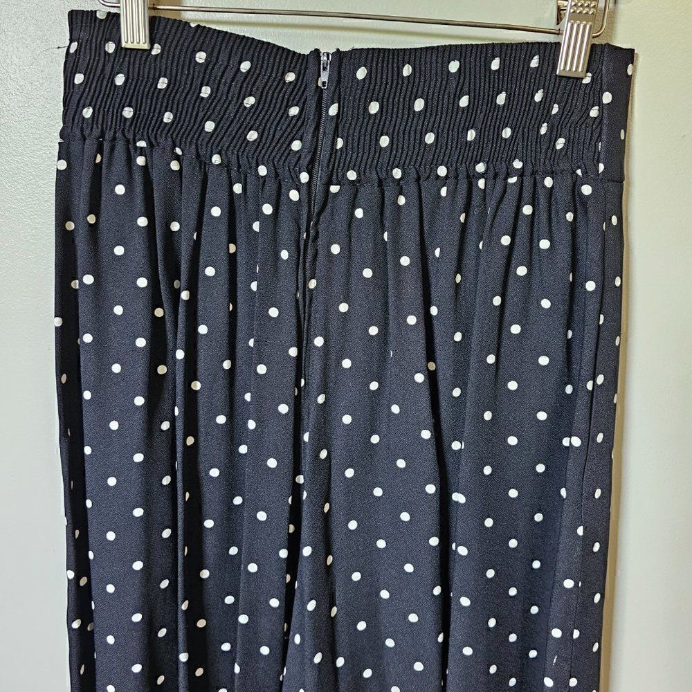 EUC VINTAGE POLKA DOT PLEATED WIDE LEG PANTS VTG SIZE 7-8 / US M - Picture 14 of 16